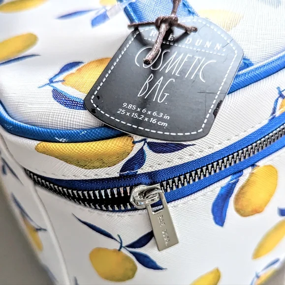 🍋 Rae Dunn Lemon CIAO BELLA Travel Cosmetic Bag n💙 - Picture 5 of 5